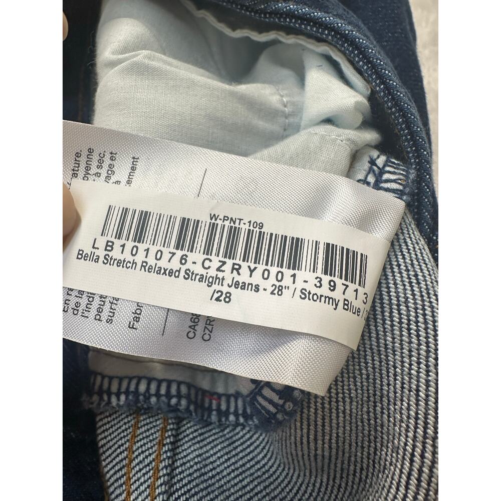 Quince Bella Stretch Relaxed Straight Jeans Size 32/14 Stormy Blue EUC - Picture 7 of 8